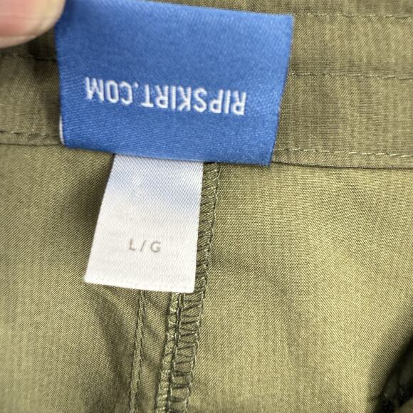 Ripskirt Hawaii Travel Pants size Large Olive Green Lightweight Adjustable - Picture 8 of 11